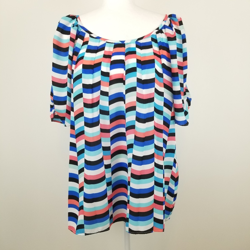 NWT Kaari Blue Rainbow Way Blouse‎